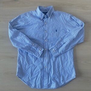 Ralph Lauren Light Blue Plaid Men's Shirt Size M